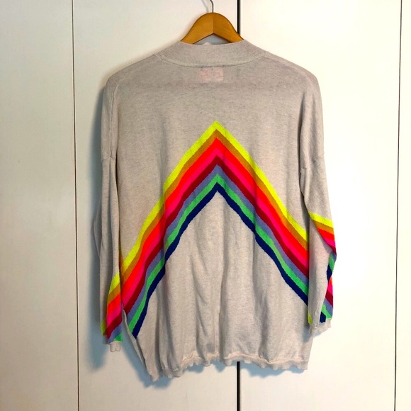 SOLD! WISPR V-neck Sweater fun neon colors - Picture 5 of 10